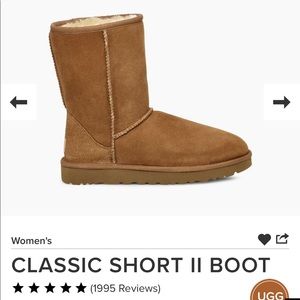 UGG Classic Short Boot Size 9 in Chestnut